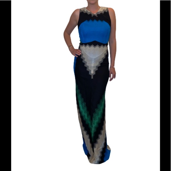 Authentic NWT MISSONI Orange Label ZigZag Gown 38